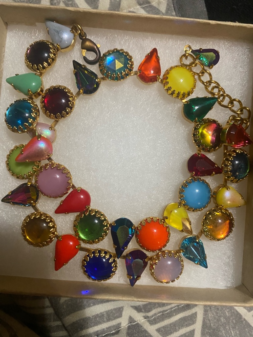 Mia vesper Layering Choker in Kaleidoscope (Gold)